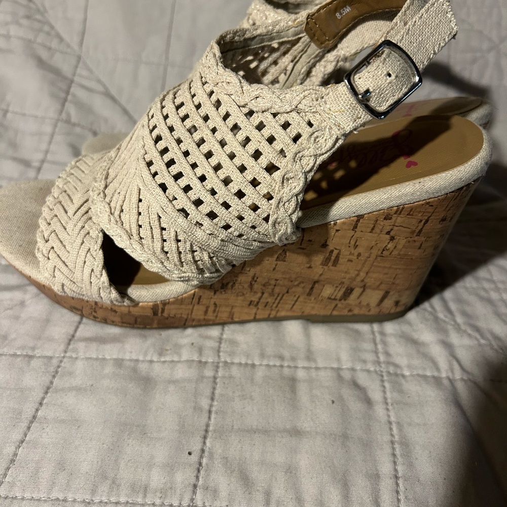 Jelly pop wedges worn once